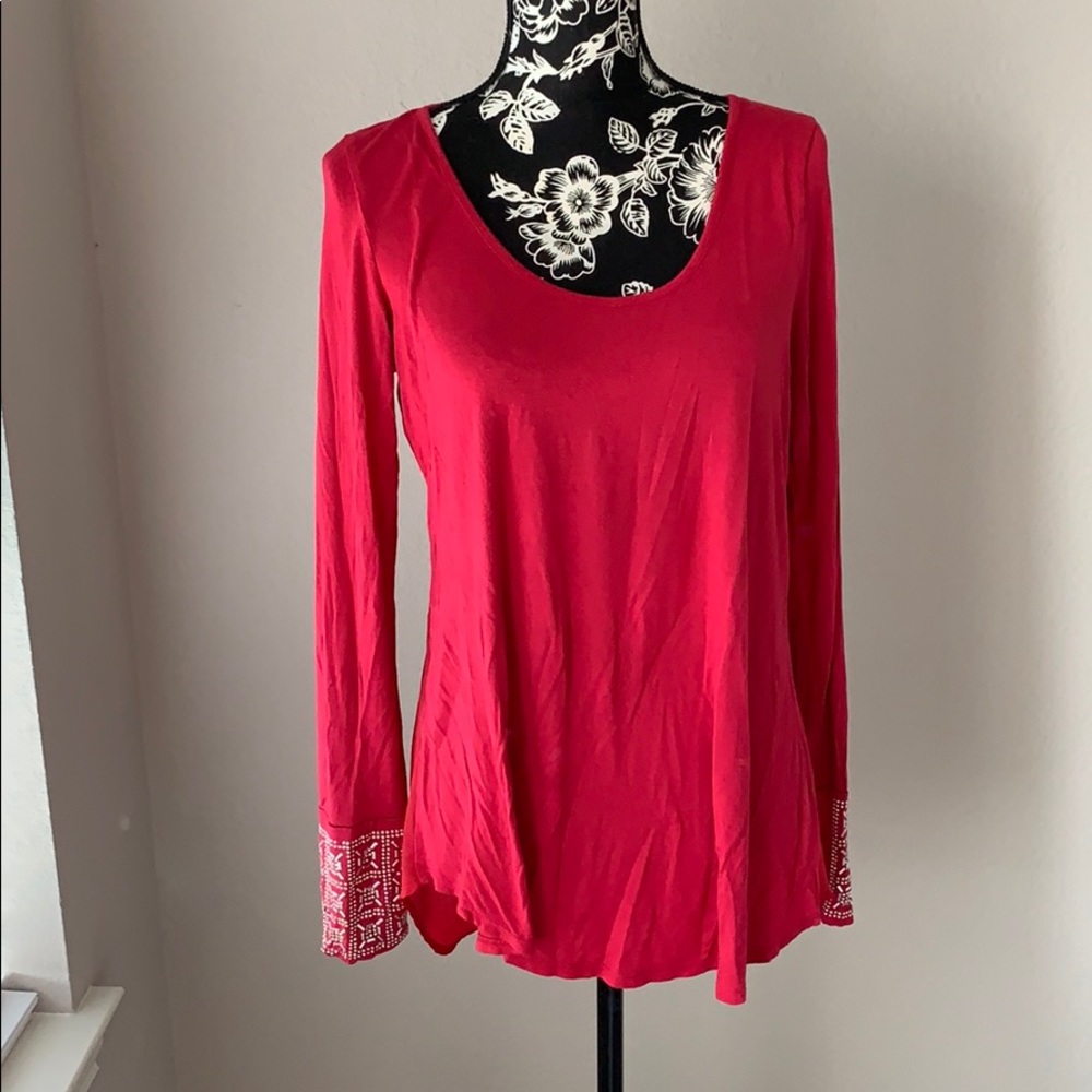 Buckle long sleeve blouse